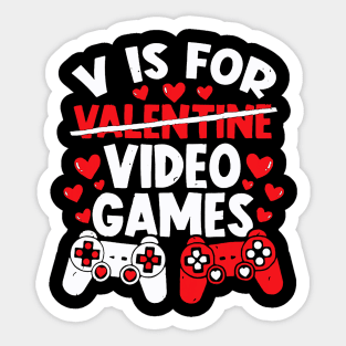 V For Videos Game, Mom-my Funny Valentines Day Family Feb 14 Sticker